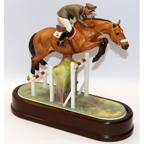 321 - Royal Worcester equestrian statuette of Merano, ridden by Capt. Raimondo d'Inzco. Designed by Doris ... 