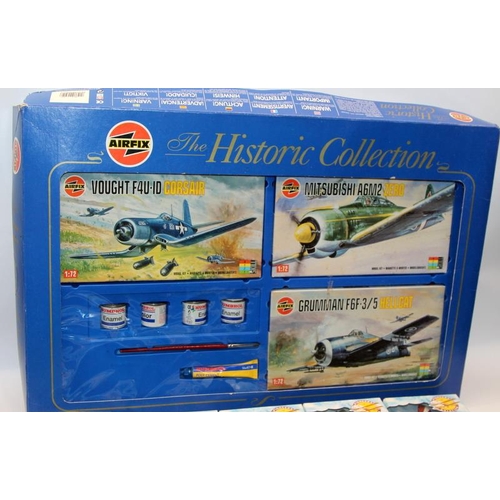 386 - Airfix Historic Collection - Pacific Conflict set c/w a quantity of boxed Lledo Days Gone Pioneers o... 