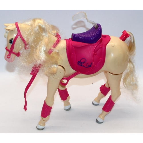 388 - Mattel Barbie Train to Trot Tawny horse c/w Barbie riding doll