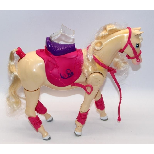 388 - Mattel Barbie Train to Trot Tawny horse c/w Barbie riding doll