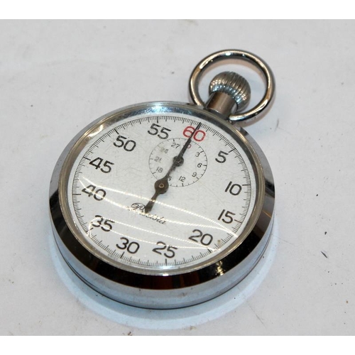 333 - Vintage Precista 60 minute mechanical stop watch, working c/w a small number of pocket watches, some... 