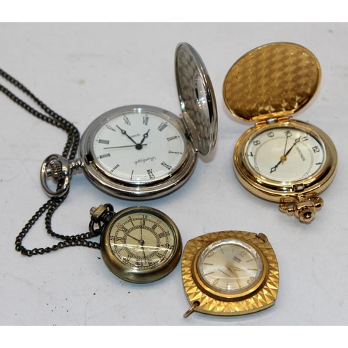 333 - Vintage Precista 60 minute mechanical stop watch, working c/w a small number of pocket watches, some... 