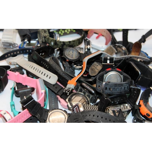 344 - Large collection of digital watches, smart watches, fitbits etc. All offered untested though some se... 