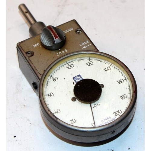 86 - Superb of Birmingham hand tachometer / rev counter/ RPM meter. Complete and in original case