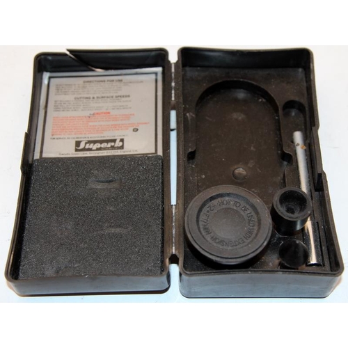 86 - Superb of Birmingham hand tachometer / rev counter/ RPM meter. Complete and in original case