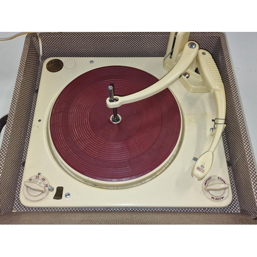 275 - Pilot Encore vintage 1950's four speed automatic portable valve record player. Fitted with Collard t... 