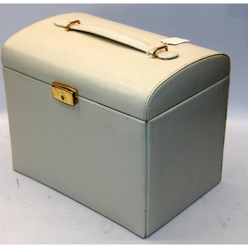 342 - Jewellery box containing a collection of vintage jewellery and watches to include a good amount of s... 