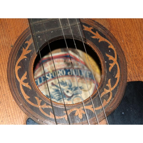 73 - Rare vintage Telesforo Julve classical Flamenco guitar. The label appears to date this example from ... 