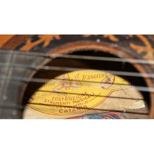 73 - Rare vintage Telesforo Julve classical Flamenco guitar. The label appears to date this example from ... 