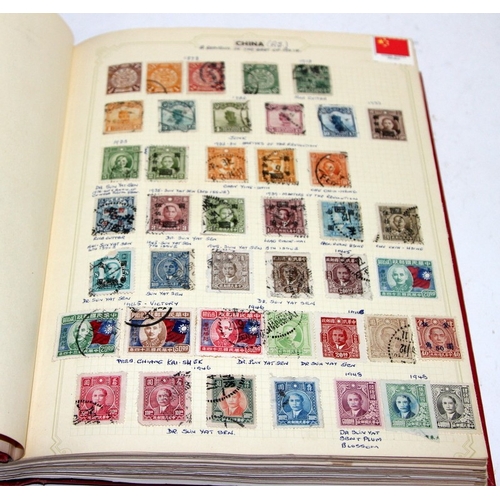 202 - Stamps: Three very good albums of mounted world stamps sorted alphabetically from Abu Dhabi through ... 