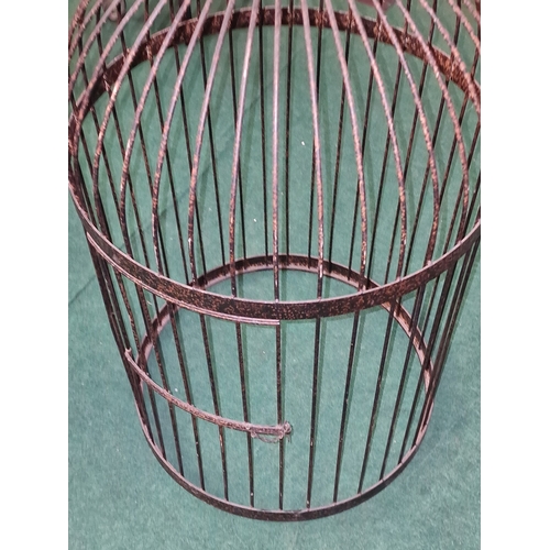 167 - Large decorative metal bird cage 100cm tall.