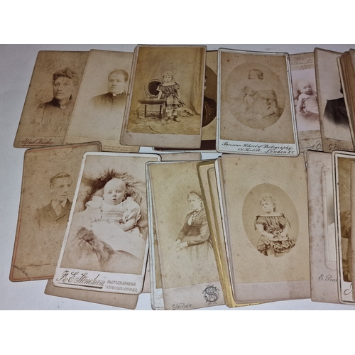 127 - Collection of antique Victorian cabinet cards. good lot to sort through.