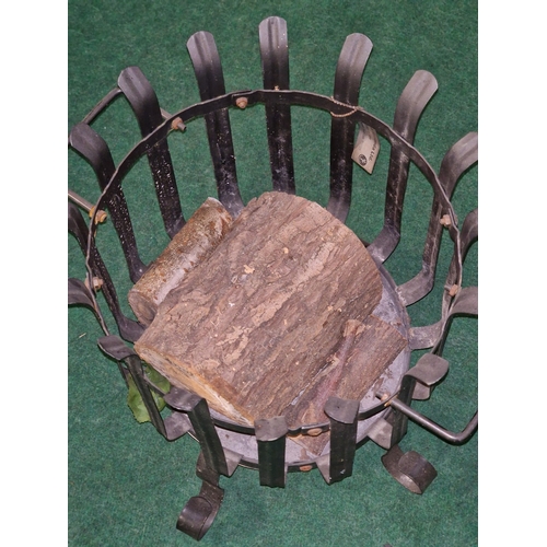 198 - A vintage metal garden brazier 50cm tall.