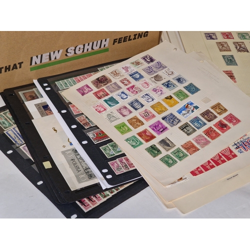 204 - A good collection of various worldwide stamps loose and in stock books. Good lot to sort through.