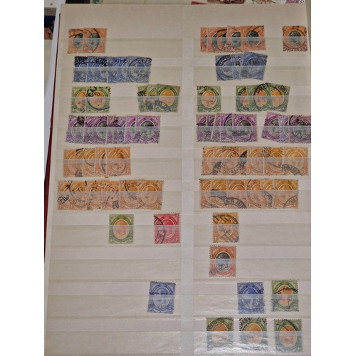 204 - A good collection of various worldwide stamps loose and in stock books. Good lot to sort through.