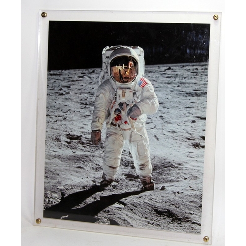 13 - Buzz Aldrin limited edition signed colour photograph, numbered 0635/1969. O/all size 44cms x 37cms