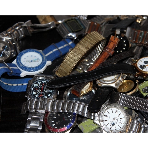 268 - Large collection of ladies and gents fashion watches, all offered untested