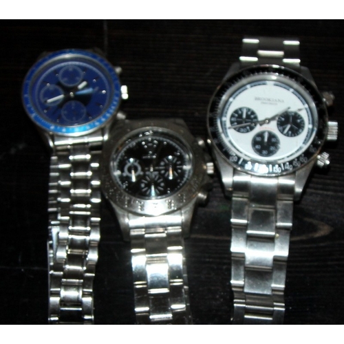 269 - Collection of gents quartz fashion watches, all running at time of listing