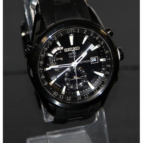 284 - Quality Seiko 1st Gen. Astron GPS Solar ref:7X52-0AB0 gents watch. GPS controlled time and time adju... 