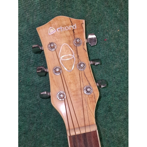 237 - Chord N4SM electro acoustic maple guitar.