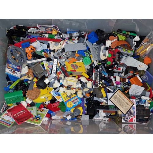 243 - A very large box of mainly loose Lego bricks. Some boxed sets also included but not checked for comp... 