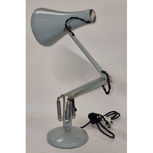 28 - Herbert Terry & Sons Anglepoise grey vintage adjustable desk lamp with makers mark.