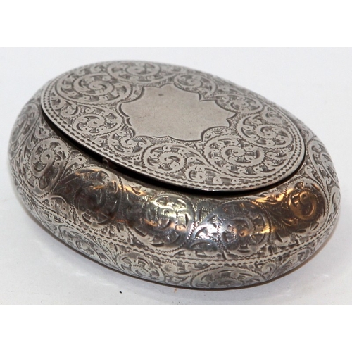 345 - Antique sterling silver tobacco tin with hinged lid by Adie and Lovekin, hallmarked for Birmingham 1... 