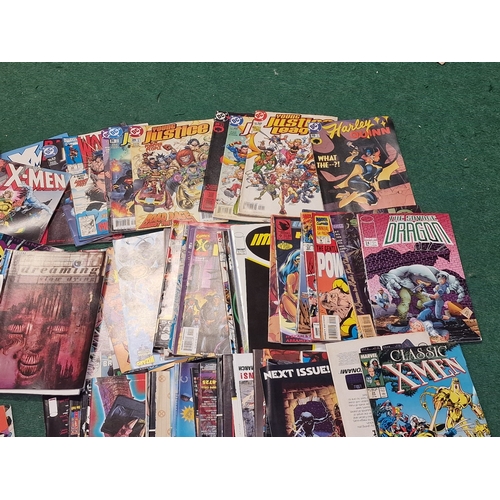 270 - A box of various vintage comics to include Marvel and DC examples.