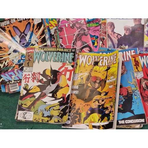 280 - A box of various vintage comics to include Marvel and DC examples.