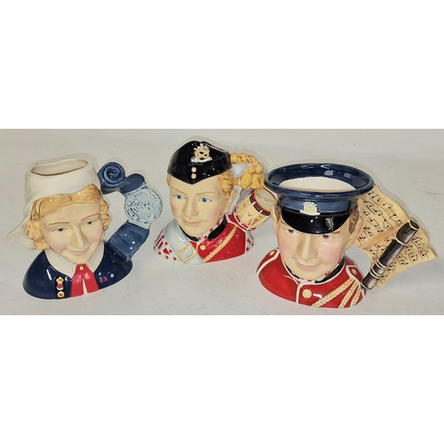 66 - Collection of Royal Doulton boxed character jugs to include D7217 North Staffordshire Fife Player, D... 