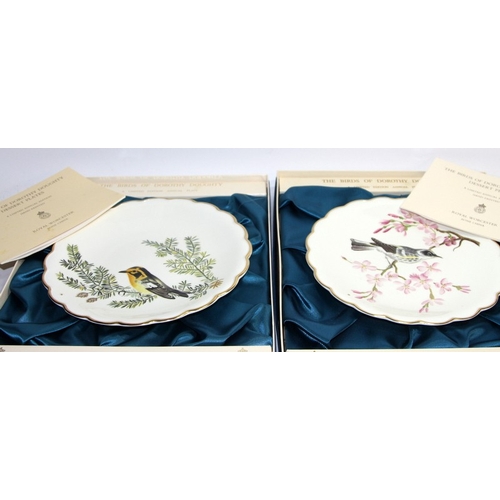 91 - Royal Worcester The Birds of Dorothy Doughty Dessert Plates. Limited annual edition of hand painted ... 