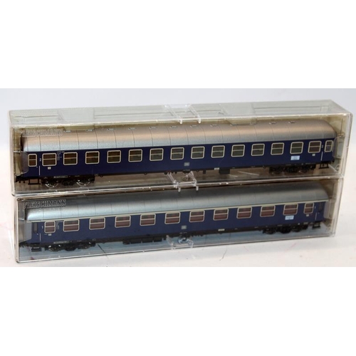 34 - OO gauge: A collection of 6 boxed passenger carriages from Fleischmann and Lima, all boxed