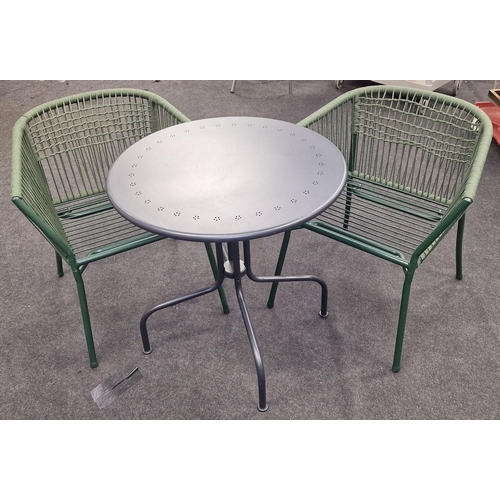 260 - IKEA SEGERON x 2 outdoor Dark Green chairs together with IKEA LACKO outdoor bistro table. This set h... 