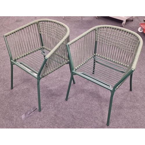 260 - IKEA SEGERON x 2 outdoor Dark Green chairs together with IKEA LACKO outdoor bistro table. This set h... 