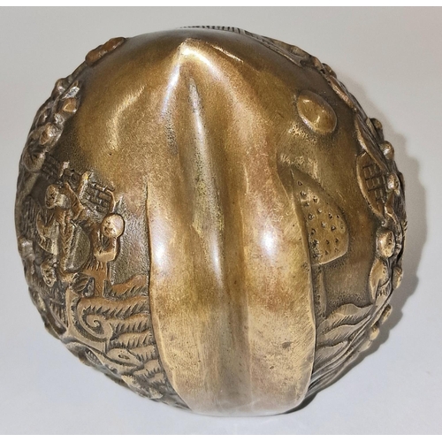 64 - An oriental decorative bronze peach early 20th century.