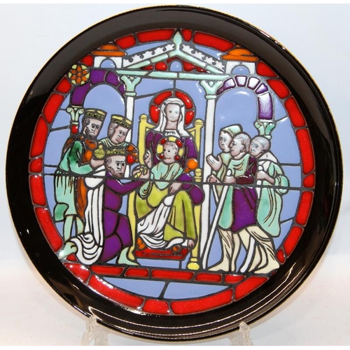 274 - Poole Pottery: Poole Pottery Cathedral Plate 'The Adoration' 399/1000 c/w the Saint George plate, 31... 