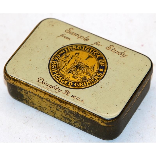 70 - Unusual 1940's grocer's sample product tins complete with contents. From the Institute of Certified ... 