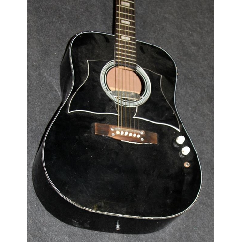 151 - Avon by Rose-Marie Pasadena Dreadnought acoustic guitar with later added vintage Vox single coil pic... 