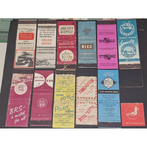 183 - Three albums containing a good collection of vintage matchbox covers.