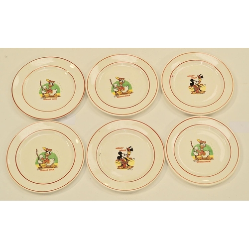 52 - Wade Heath vintage 1930s Walt Disney Mickey Mouse children's tea set for six place settings. 20 piec... 