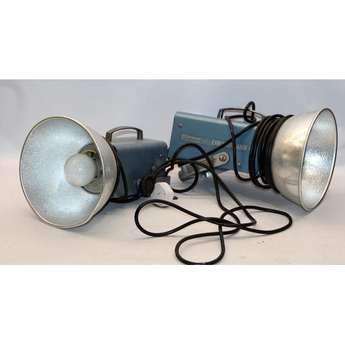 261 - Large collection of vintage photographic equipment to include studio lighting, Slide viewers and pro... 