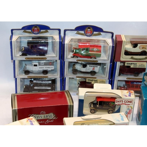 142 - A collection of die-cast model vehicles. Lledo, Oxford, Corgi etc. 27 in lot, all boxed