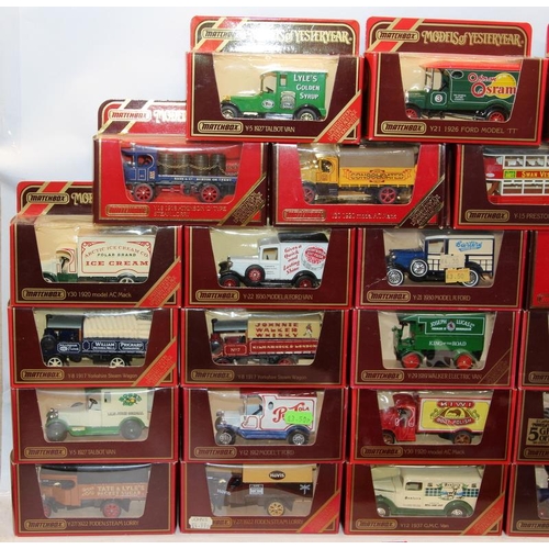 157 - Very large collection of Matchbox Models of Yesteryear die-cast model vehicles (red box). 40 models ... 