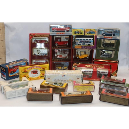 162 - A collection of Matchbox die-cast vehicles including Models of Yesteryear, Dinky and Superfast. 28 i... 