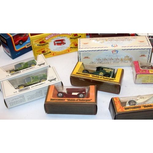 162 - A collection of Matchbox die-cast vehicles including Models of Yesteryear, Dinky and Superfast. 28 i... 