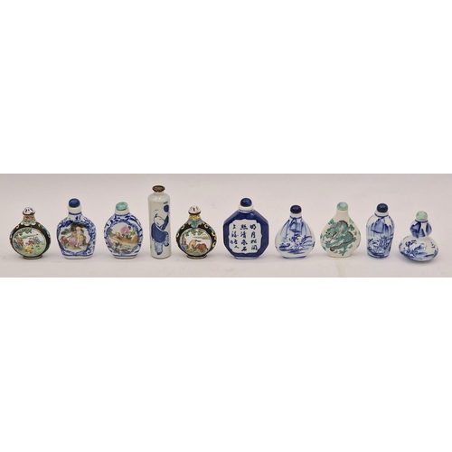 60 - A collection of Oriental porcelain scent bottles (10).