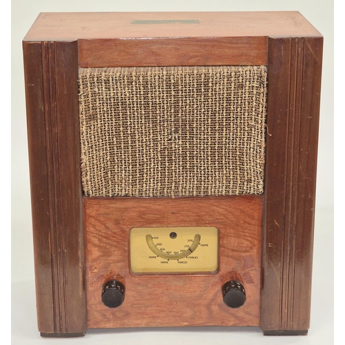 196 - AC 1940s Wartime Civilian Radio Receiver (The Utility Set). In good cosmetic condition for age howev... 