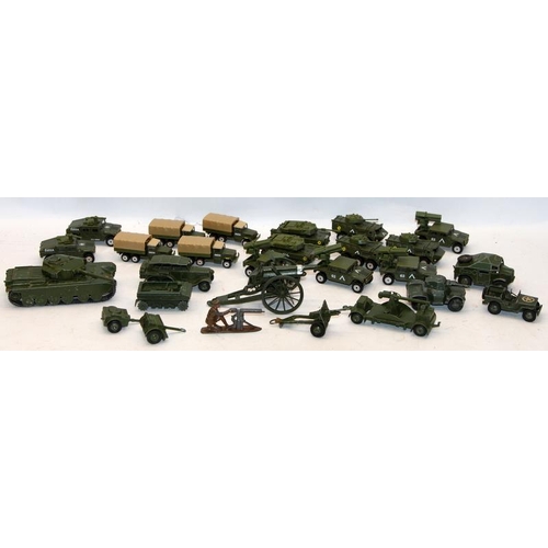 172 - A collection of vintage Dinky die-cast military vehicles and tanks c/w a collection of modern die ca... 