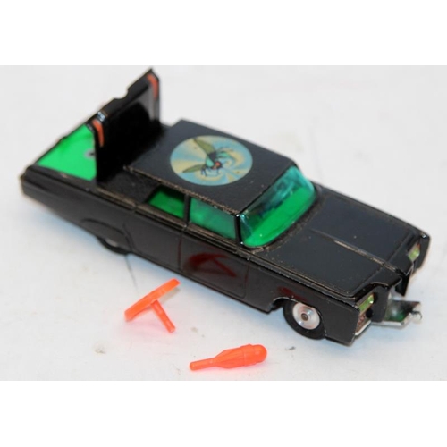 173 - Dinky The Green Hornet Black Beauty, with working missile and radar spinner, Captain Scarlet Spectru... 