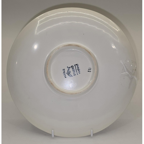 262 - Poole Pottery Studio 20cms plate with phase 2 studio mark no. 46, 1964-1966, and orange peel glaze.